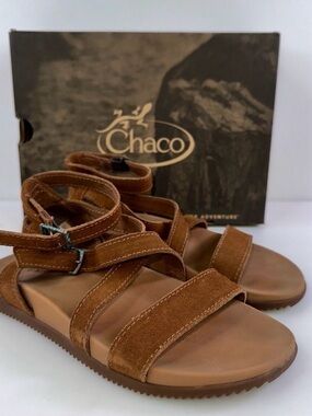 Chaco Brown Suede Multi-Strap Outdoor Sandals